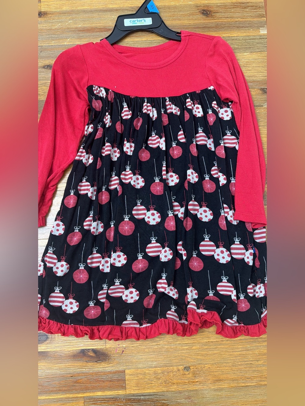 Red & Black Holiday Ornament Dress